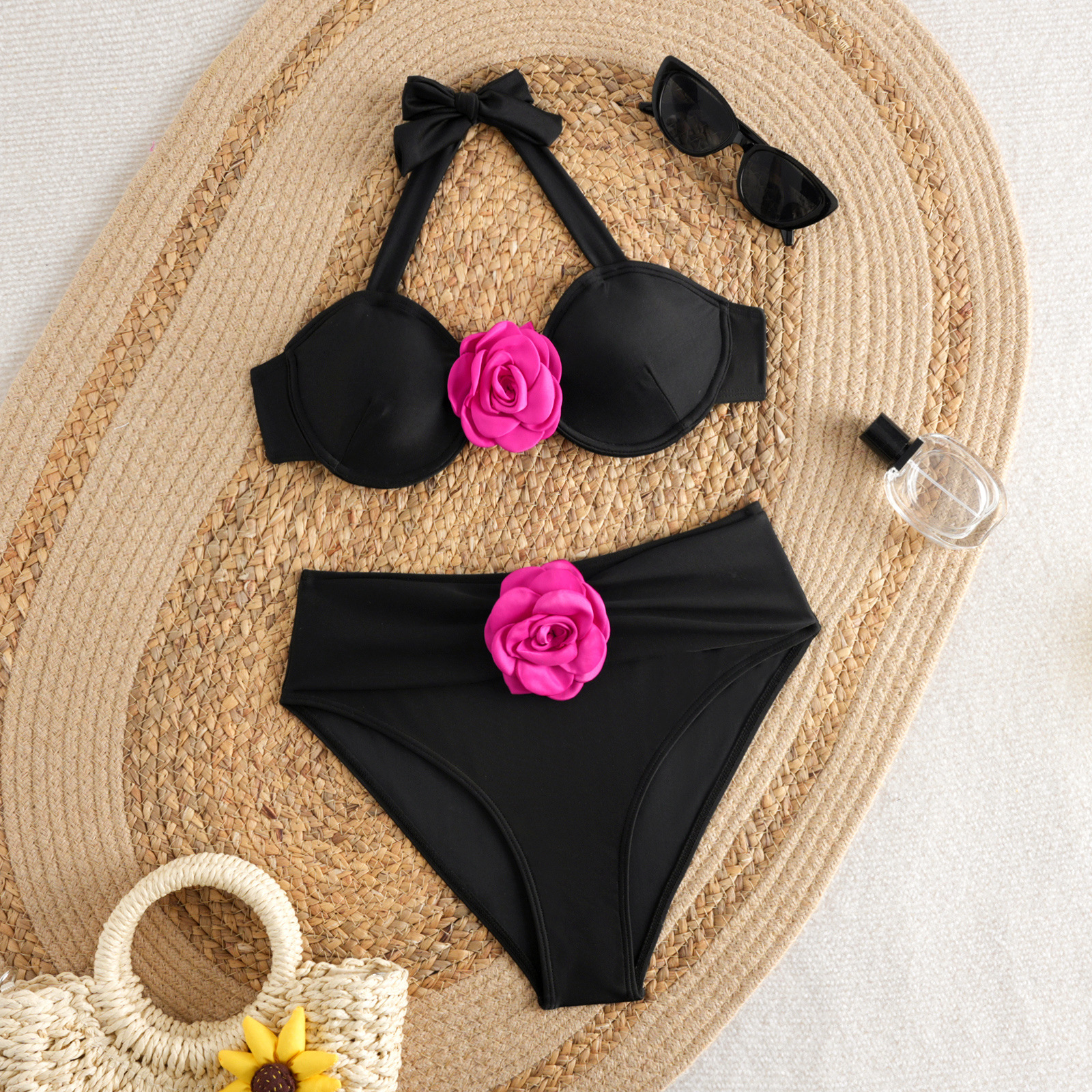 3D Floral Beach Bikini
