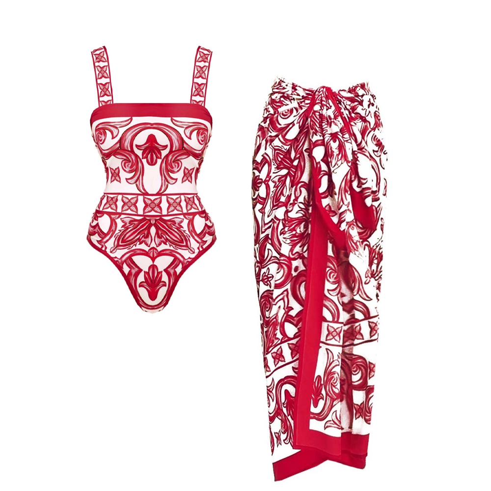 Ethnic-Inspired Printed One-Piece Set