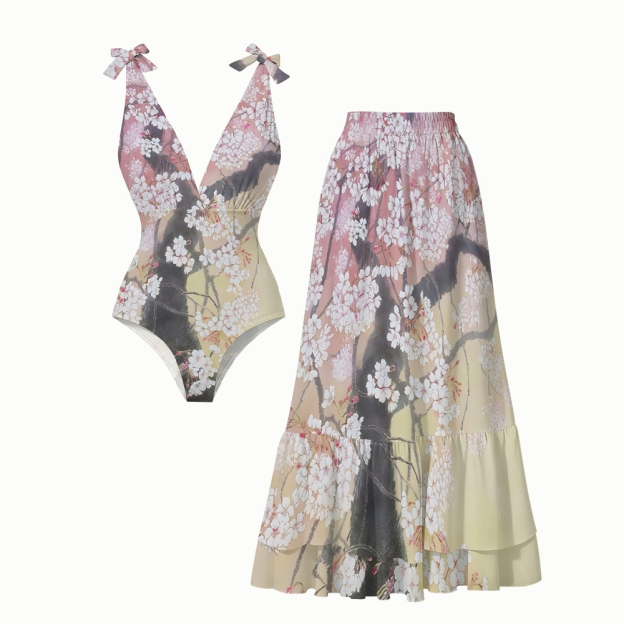 Oriental Spring Sakura One-Piece Set