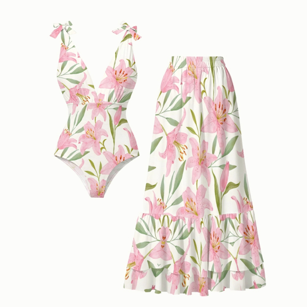 Pastel Lily One-Piece Set