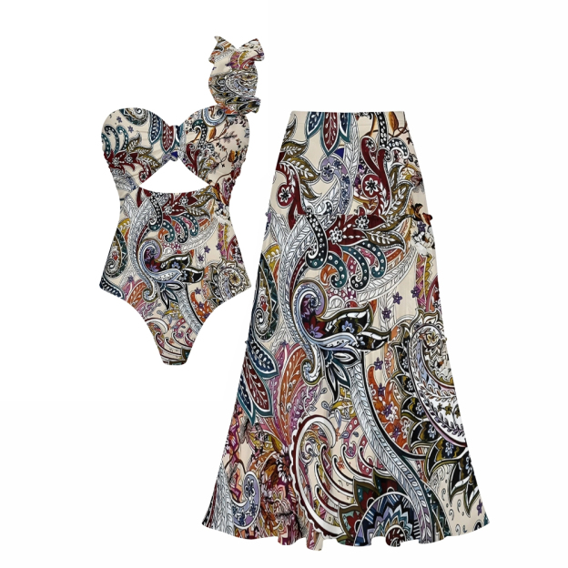 Boho Paisley One-Piece Set