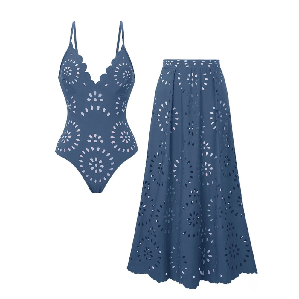 Lace-Up Cutout One-Piece Set