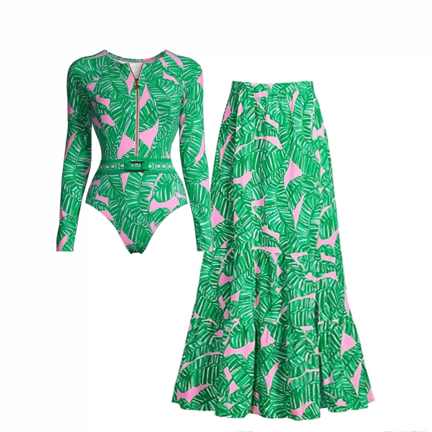 Long Sleeve Zip-Front Set