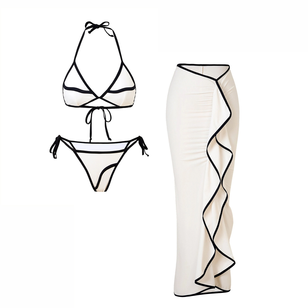 Black and White Bikini Two-Piece Set