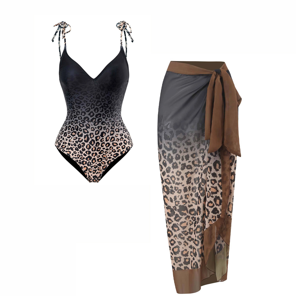 Women's Ombré Leopard One-Piece Swimsuit