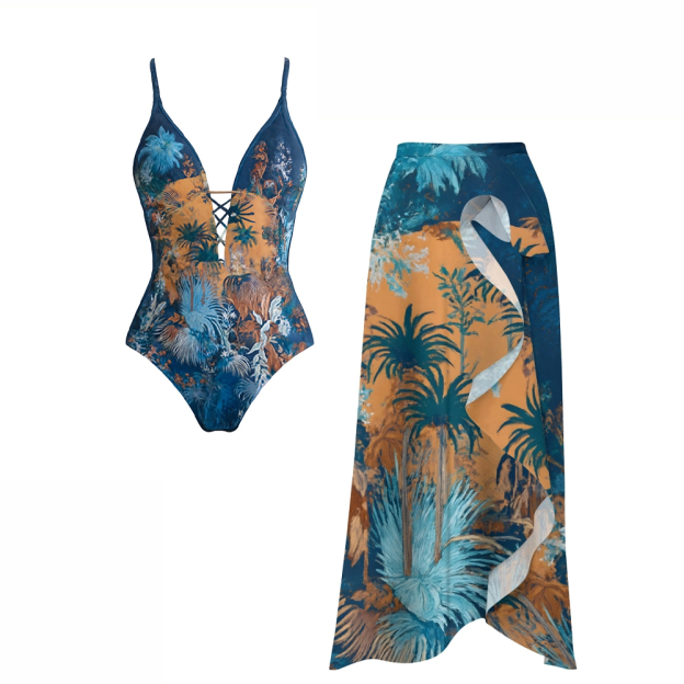 Scenery Under Moonlight One-Piece Set