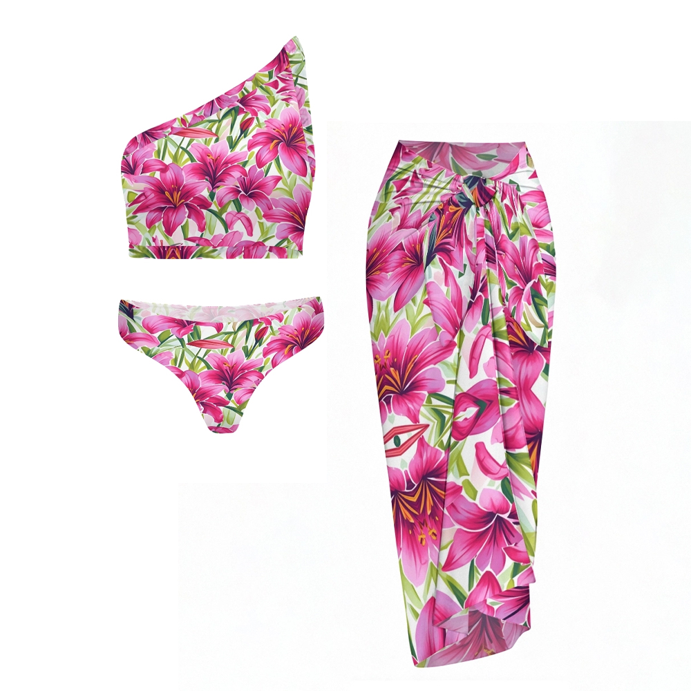 Drawstring Dark Magenta Lily Set