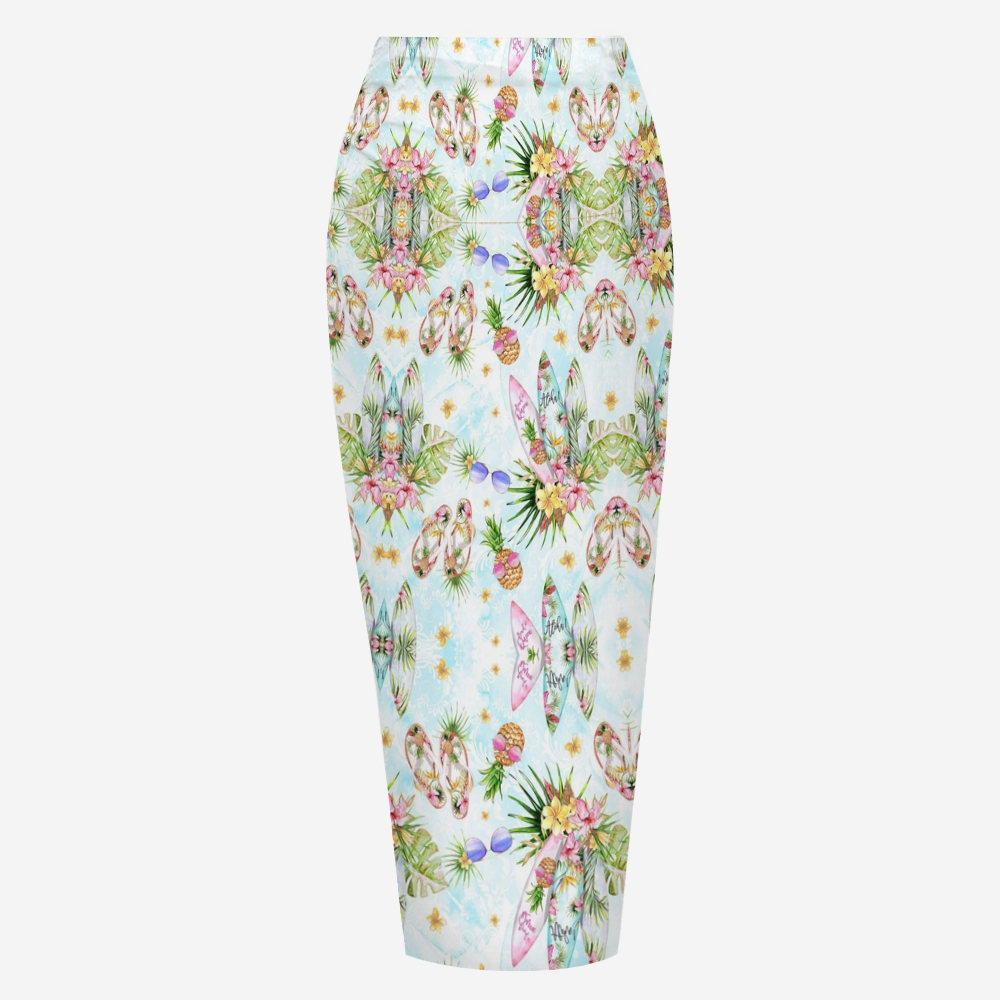 Tropical Island Swimsuit With Front Tie Sarong Set