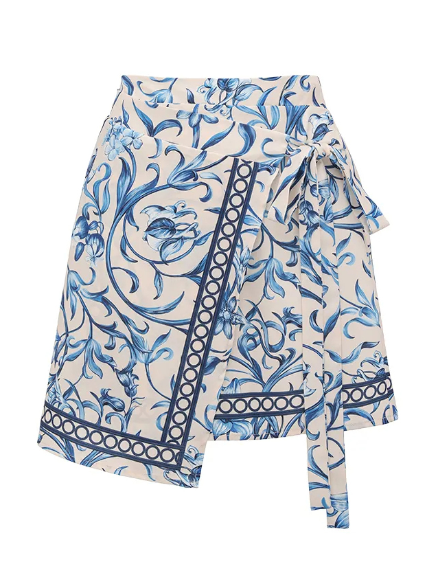 Bowknot Lily Printed Swimsuit Set