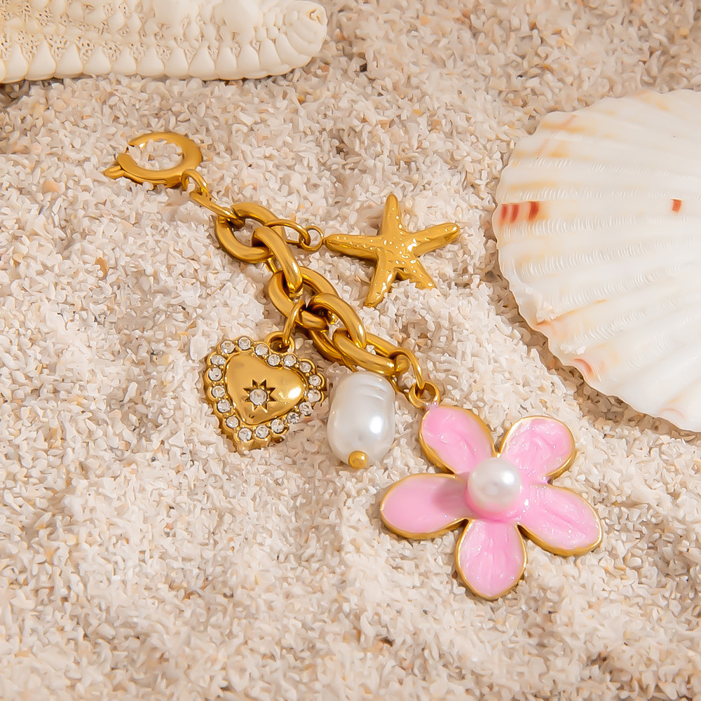 DIY Stainless Steel Bikini Clasp Tassel Pendant