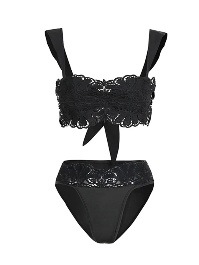 Lace Bikini Swimsuit and Lace Pants