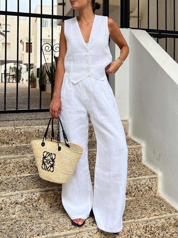 Vest and Pants Two Pieces Sets