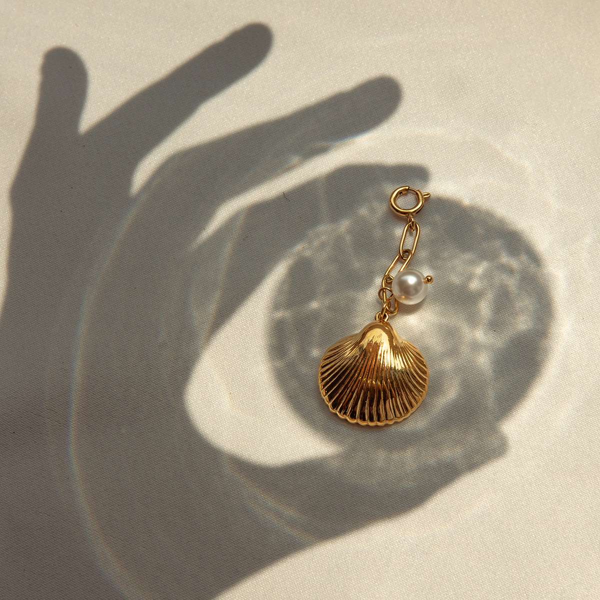 Bikini Vacation Style Stainless Steel Shell Pearl Jewelry DIY Pendant