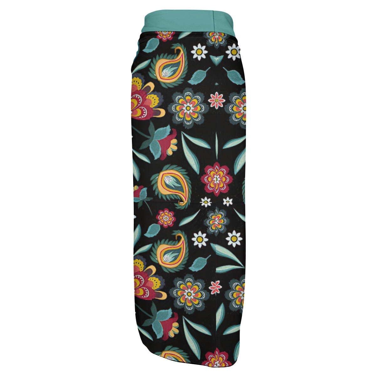 Women's Floral Crisscross Back One-Piece Swimsuit with Matching Sarong Skirt