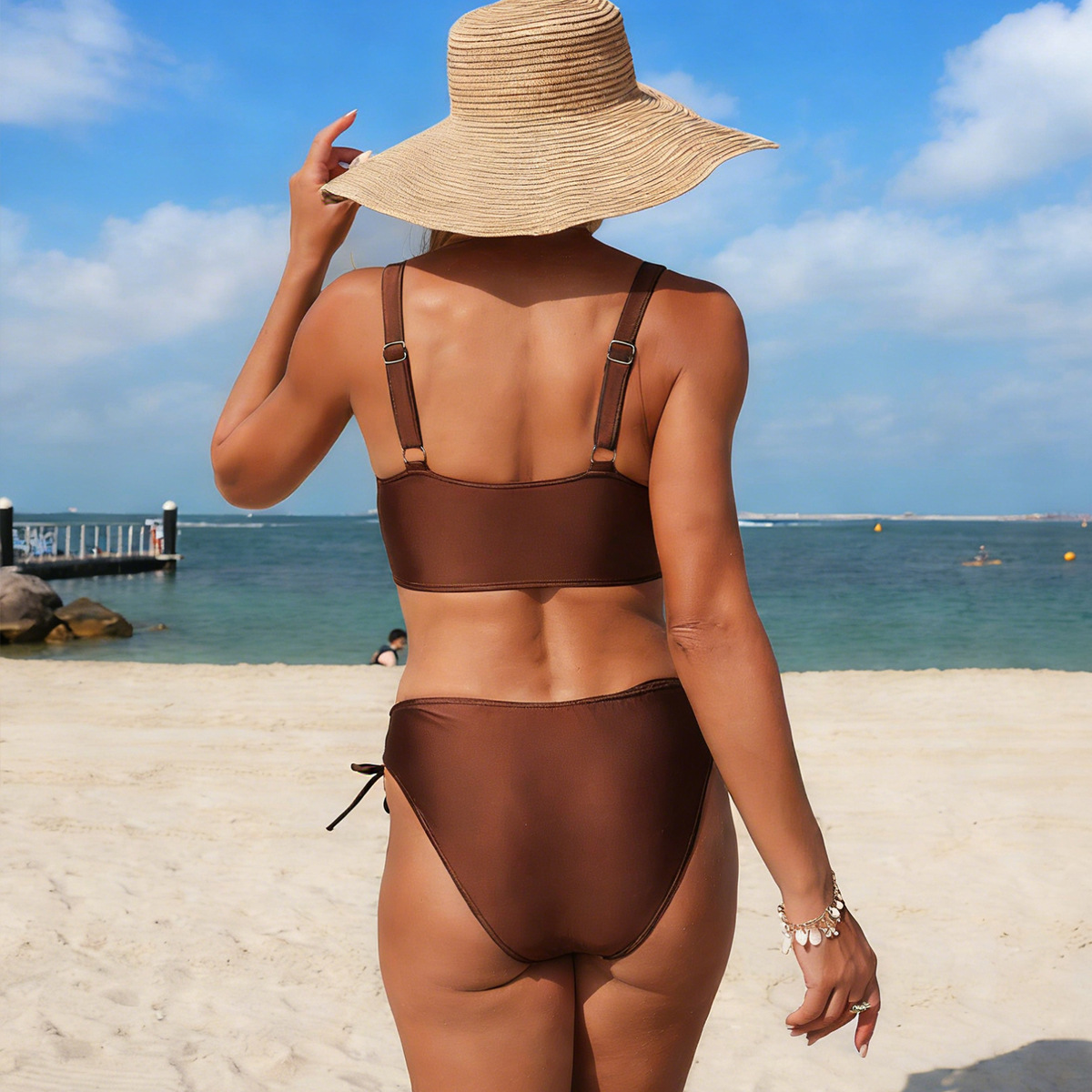 Sexy Solid Color Bikini