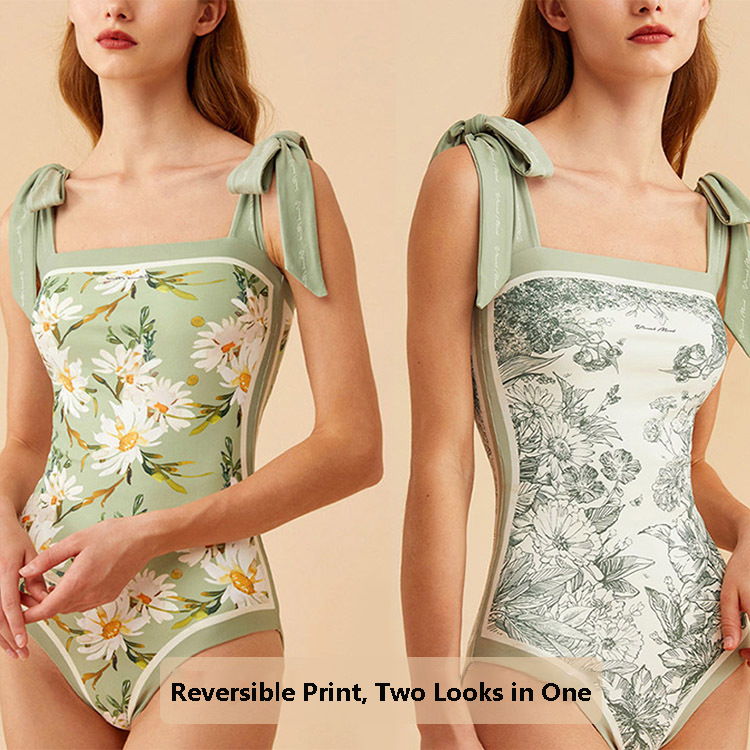 Women's Bestselling Reversible Slim Strap One-Piece Swimsuit