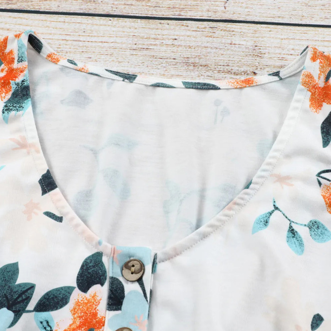 Sleeveless Floral Print Dress