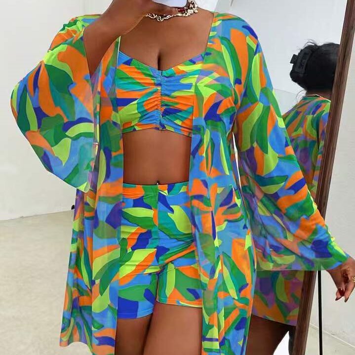 Long Sleeve 3-Piece Swimsuit Set