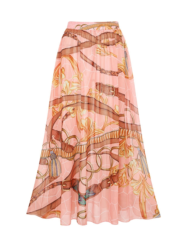 One Shoulder Lace Printed Swimsuit Set