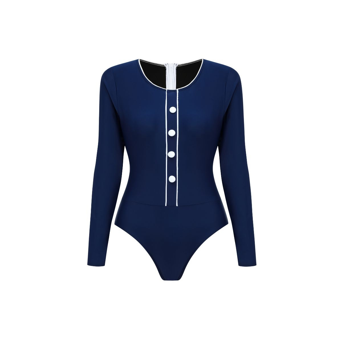 New Long Sleeve Navy Blue Surf Suit Set with Swimsuit & Shorts