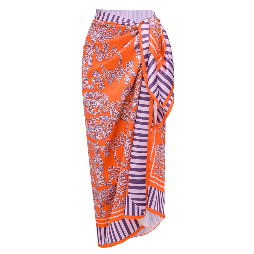 Halter Neck Underwire Tribal Print Swimsuit Sets