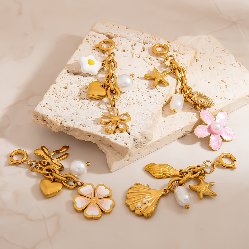 DIY Stainless Steel Bikini Clasp Tassel Pendant