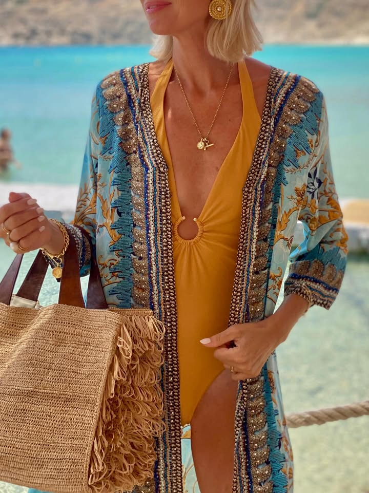 Floral Print One Piece Swimsuits and Kimonos