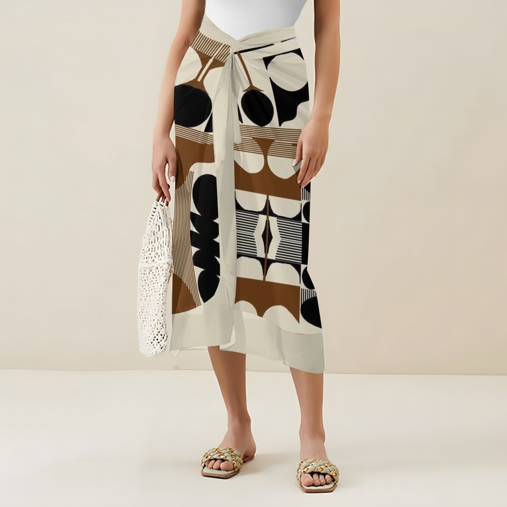 Geometric Print One Piece Swimsuit