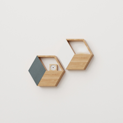 2 Piece Pine Solid Wood Floating Shelf (Set of 2)