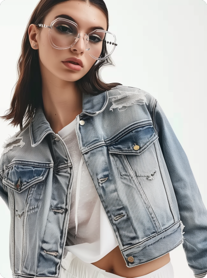 Denim jacket in light blue