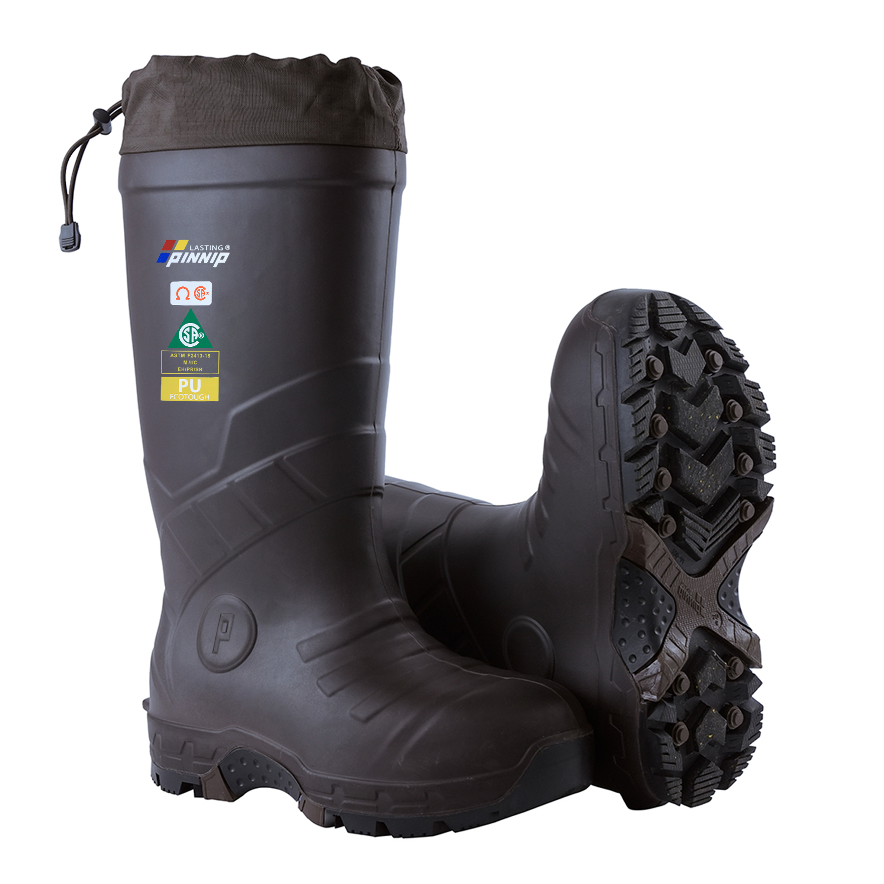 Safety boots, winter work boots, steel toe boots-Brown