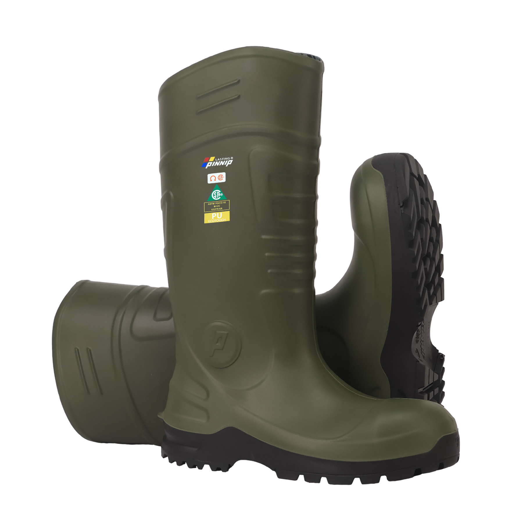 Infinix protective boots-Green, safety boots, steel toe boots, non-slip boots.