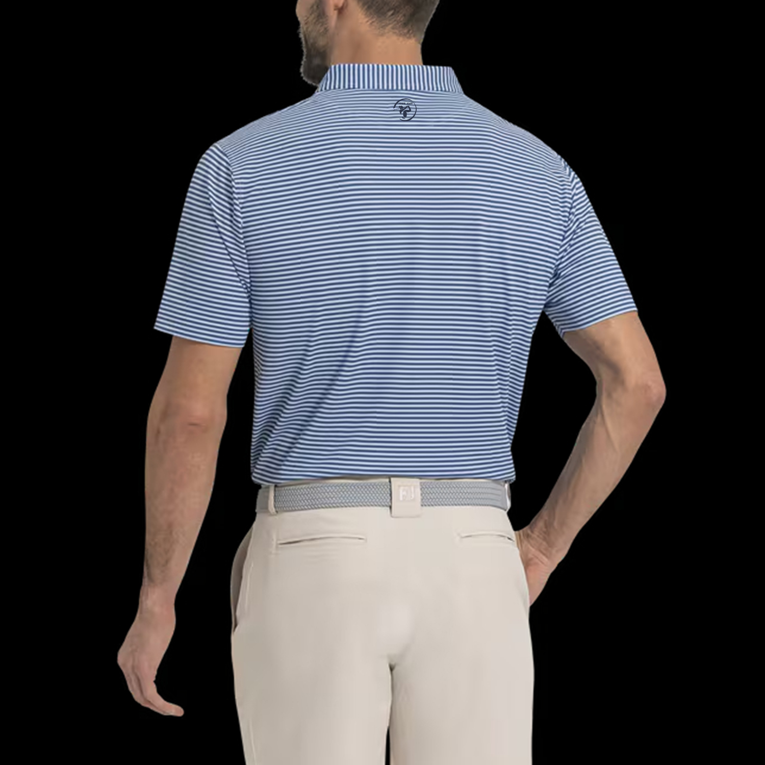 Custom Logo Pattern Digital Printing Performance Geometric Print Stretch Golf Polo Shirts