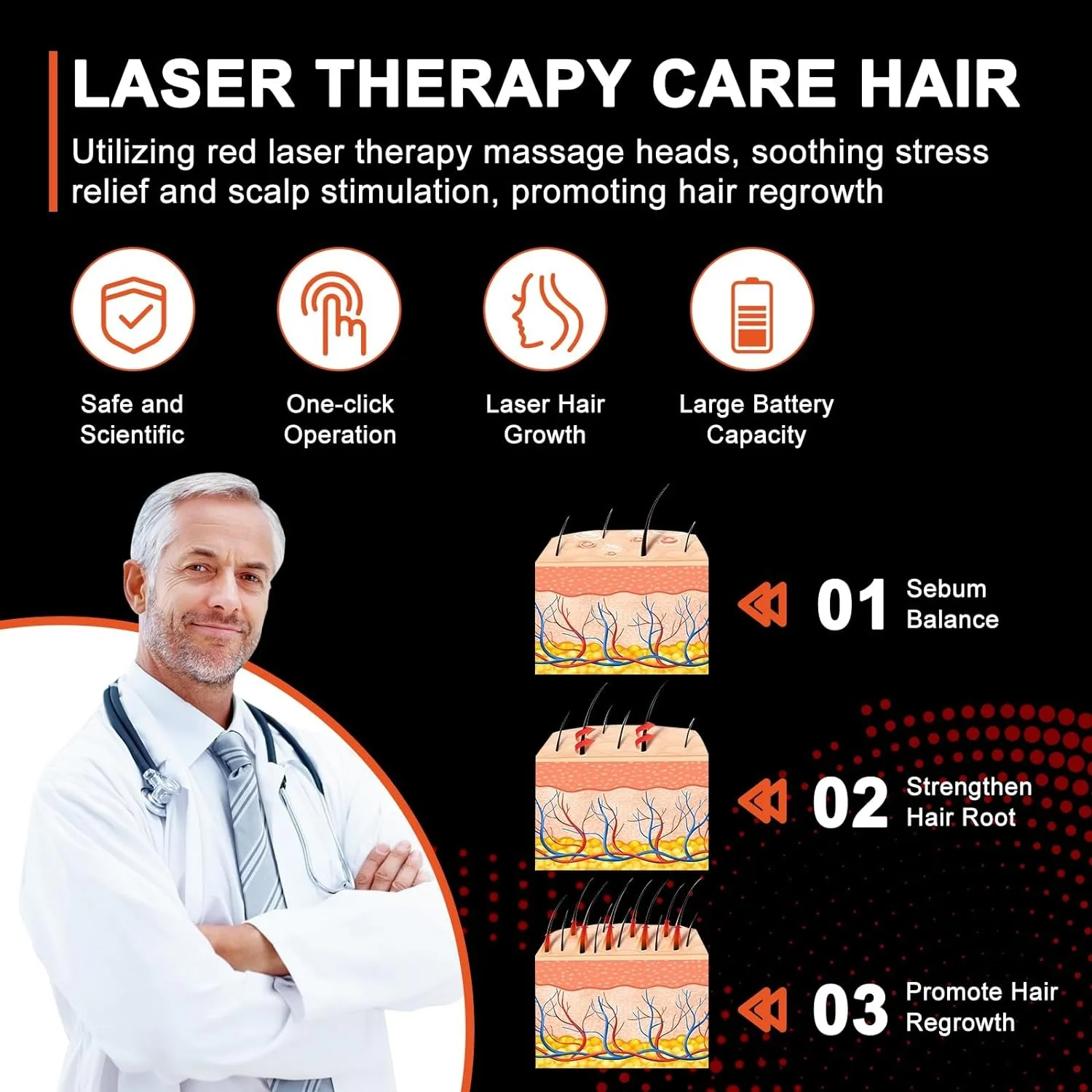 Laser Hair Growth Comb for Hair Regrowth and Hair Loss Treatment