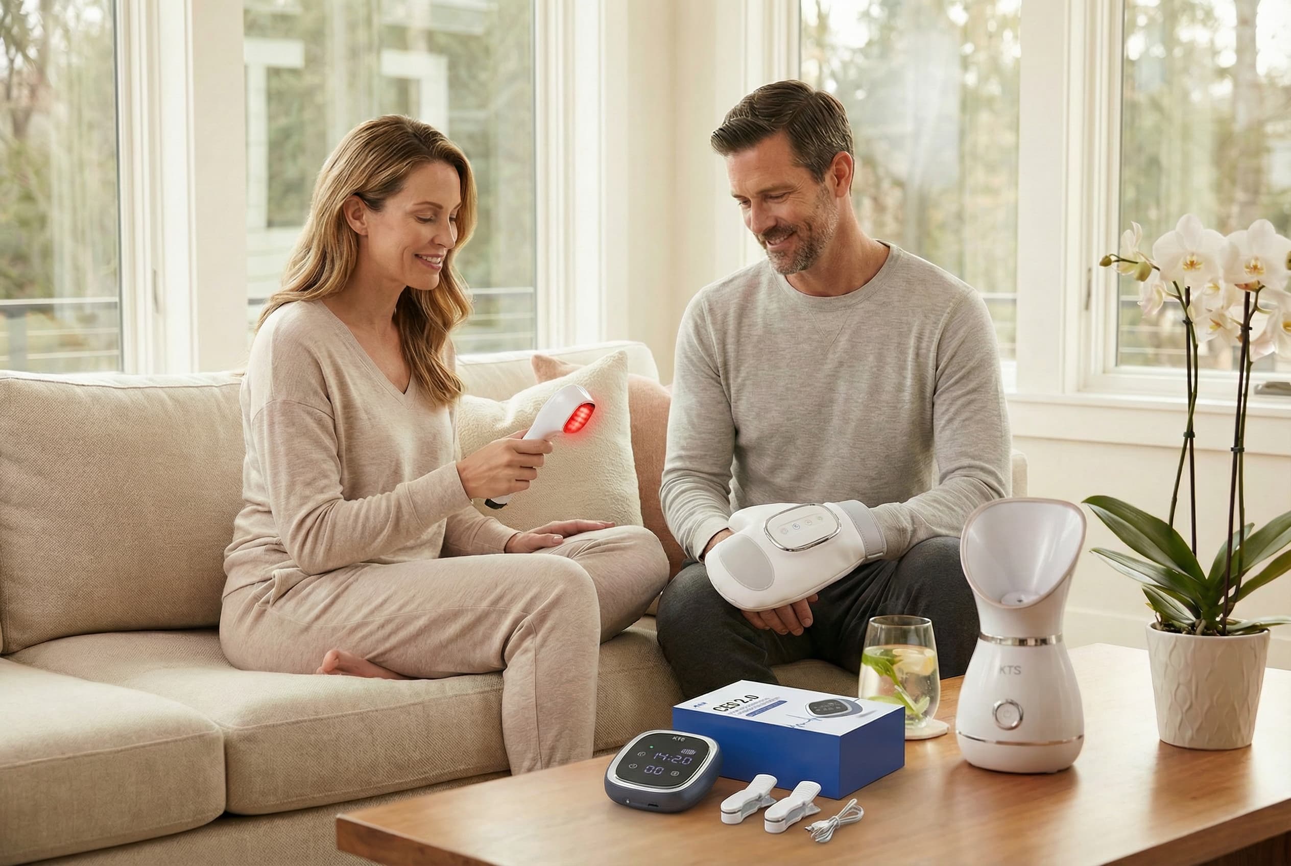 KTS pain relief device at home