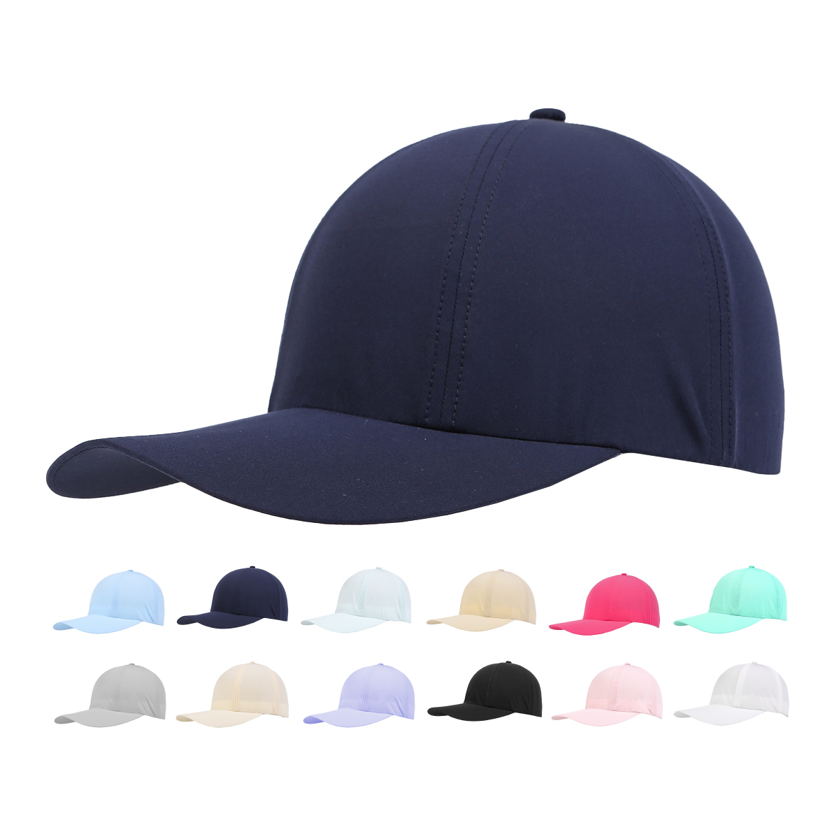 Blank 6 Panel Flex Moisture-Wicking Performane Snapback Hat Wholesale - 6193