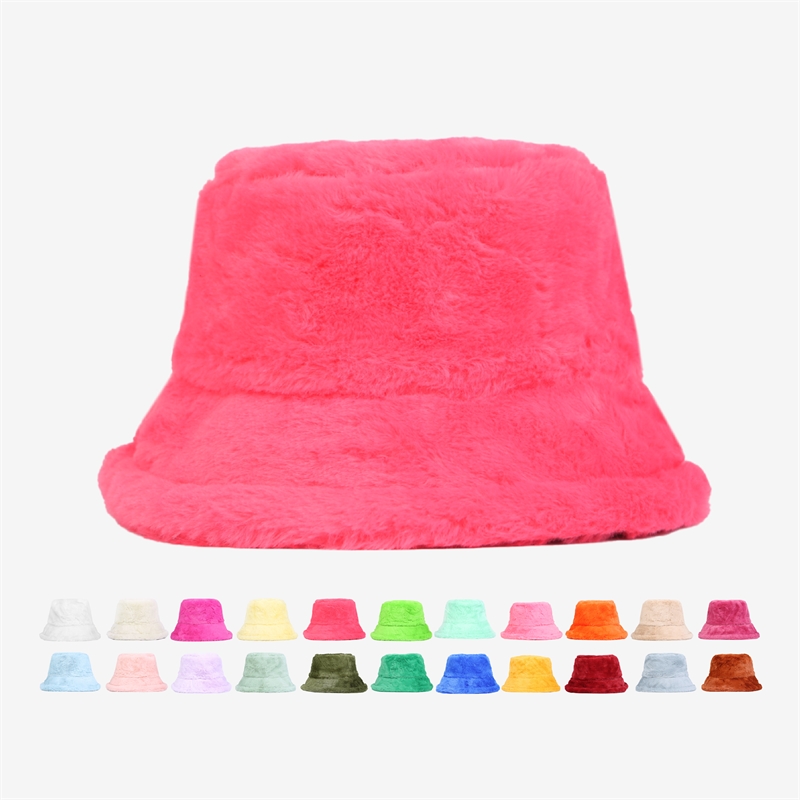 Blank Fluffy Fuzzy Bucket Hat Wholesale - 6736