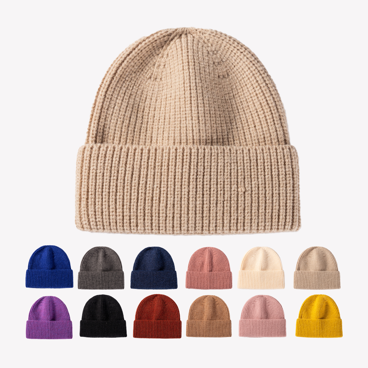 218 - Wholesale Classic Ribbed Knit Beanie