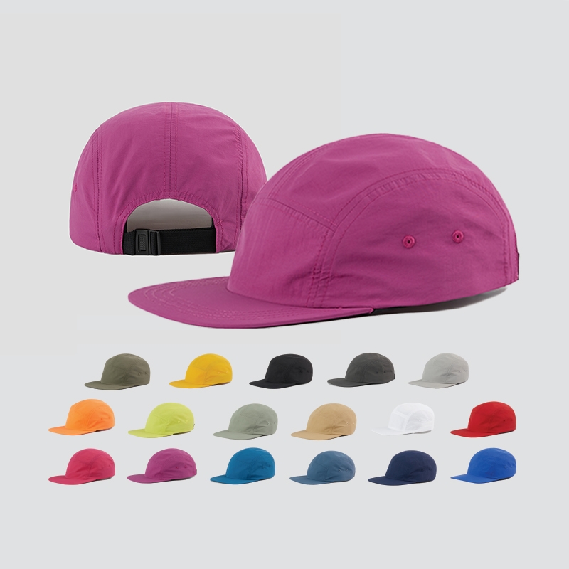 5 Panel Nylon Camp Hat, Packable Quick Dry Cap