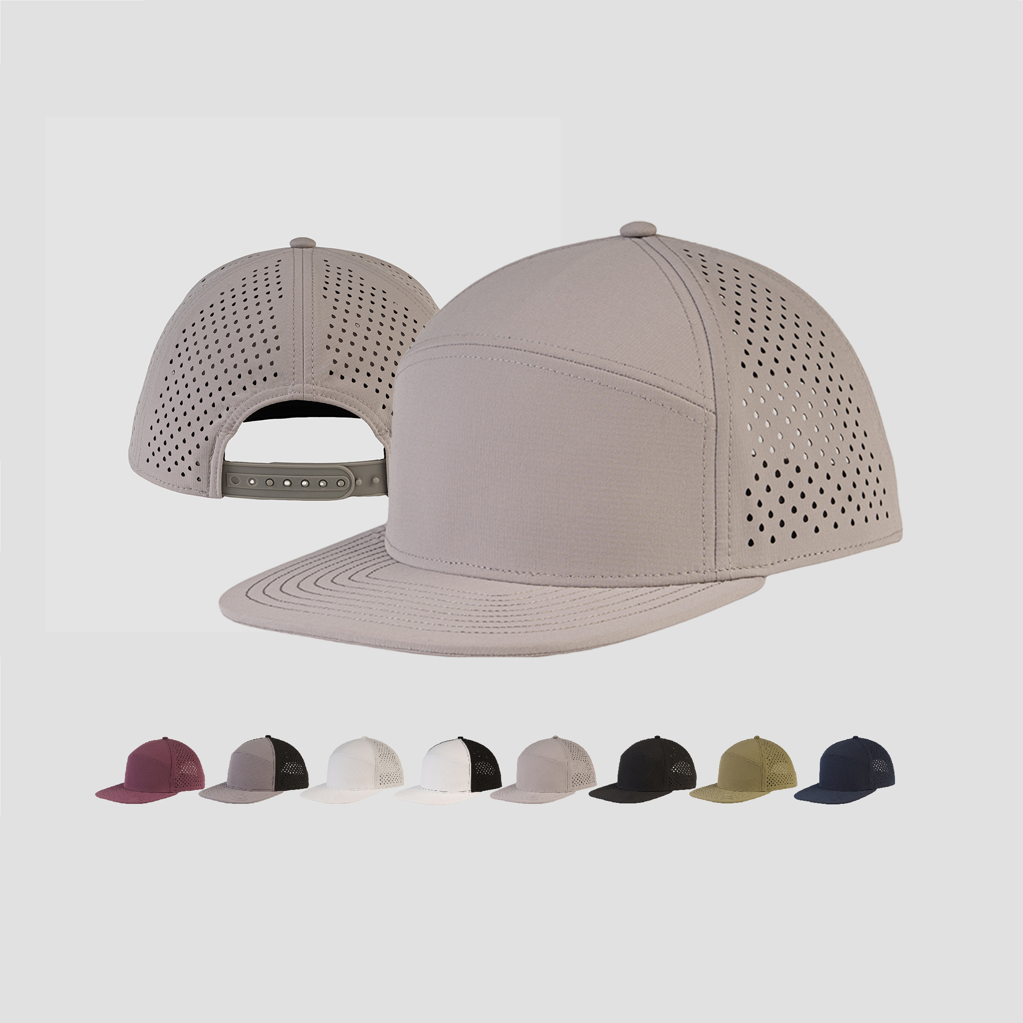 Blank Perforated Water Repellent Performance Snapback Golf Hat Wholesale - 6023