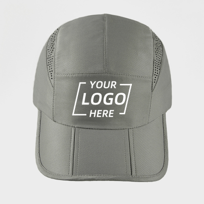 Blank Mesh Unstructured Foldable Running Cap Wholesale UPF 50+ 5067