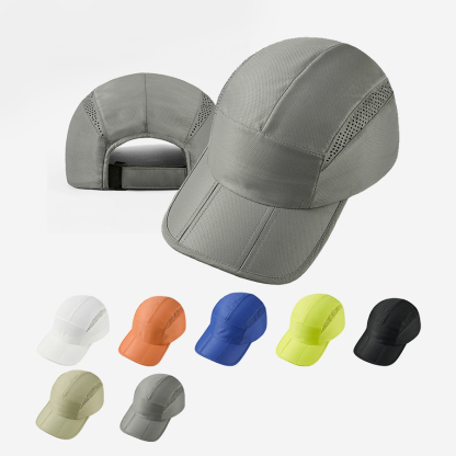 Blank Mesh Unstructured Foldable Running Cap Wholesale UPF 50+ 5067