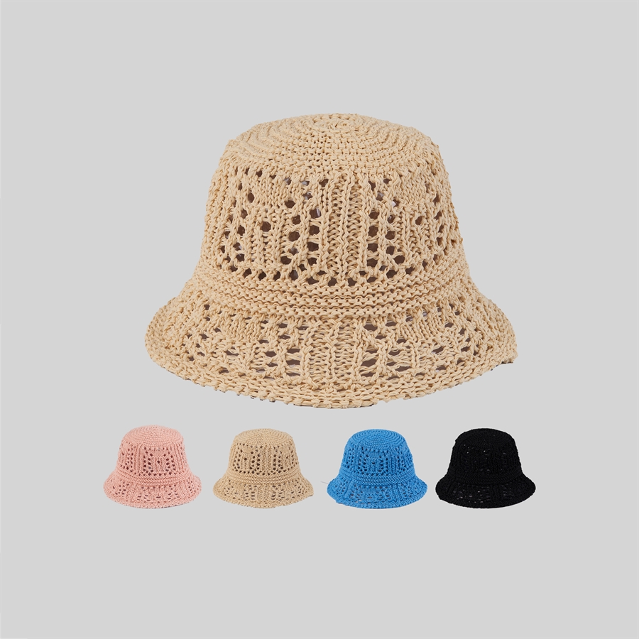 Blank Knitted Crochet Summer Bucket Hat Wholesale - 7045