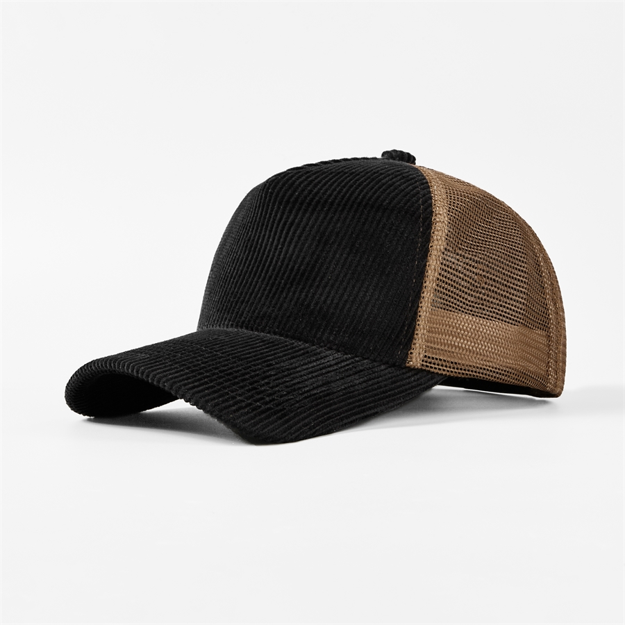 Blank 5 Panel Corduroy Trucker Hats Wholesale 5129