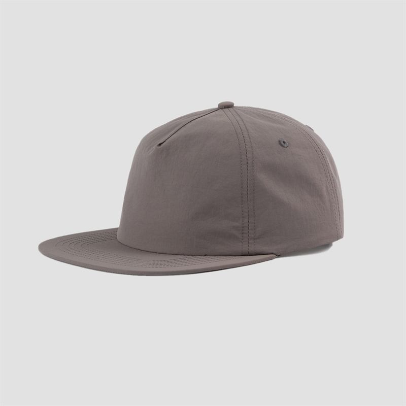 Blank 5 Panel Nylon Unstructured Snapback Camper Hat - 6712