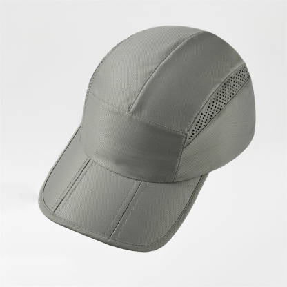 Blank Mesh Unstructured Foldable Running Cap Wholesale UPF 50+ 5067