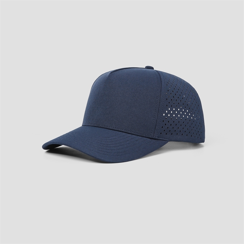 Blank & Custom Laser Perforated 5 Panel Performance Snapback Hat ...