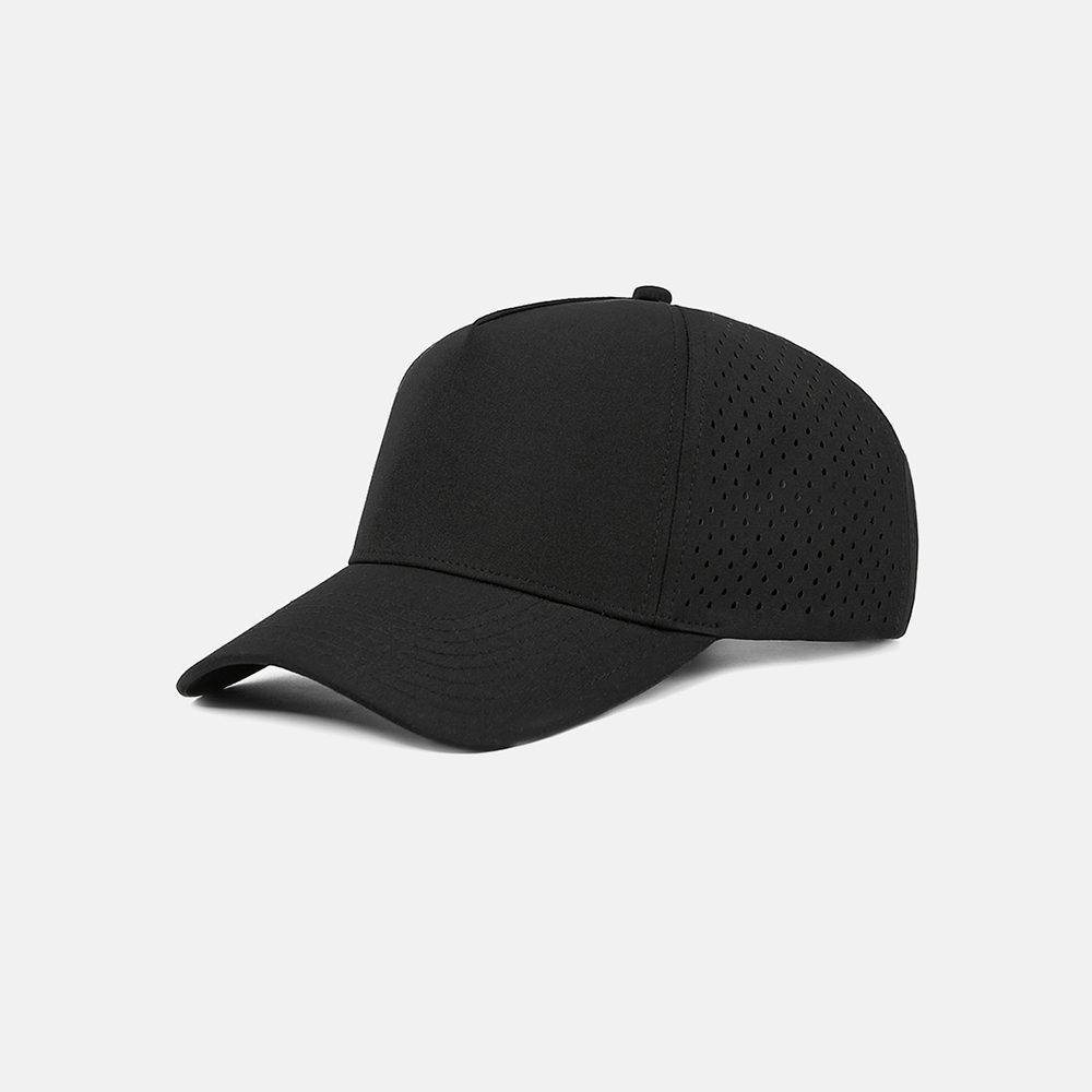 Blank & Custom Laser Perforated 5 Panel Performance Snapback Hat Wholesale