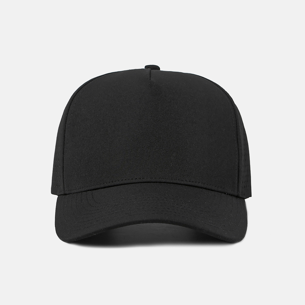 black perforated hat