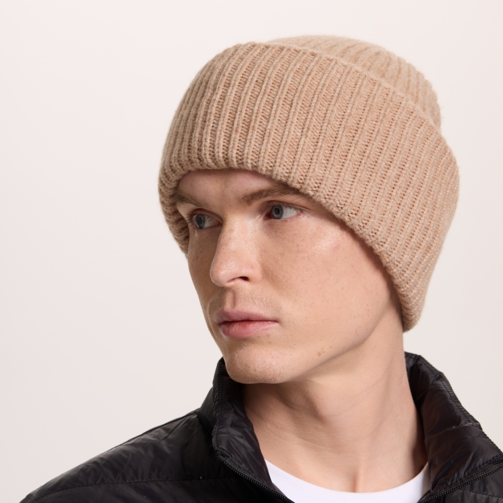Blank High Cuffed Merino Wool Beanies - 1338